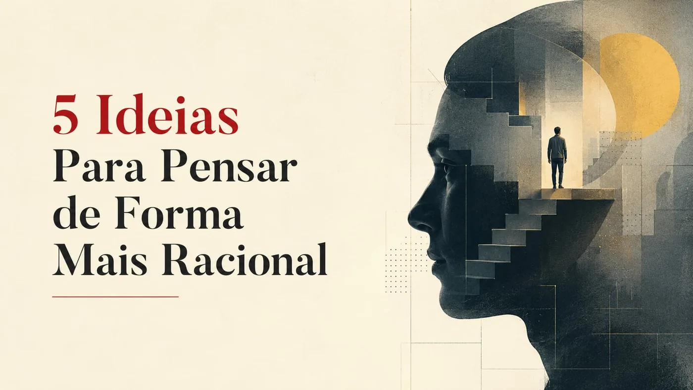 Arte do artigo 5 Ideias Para Pensar de Forma Mais Racional.